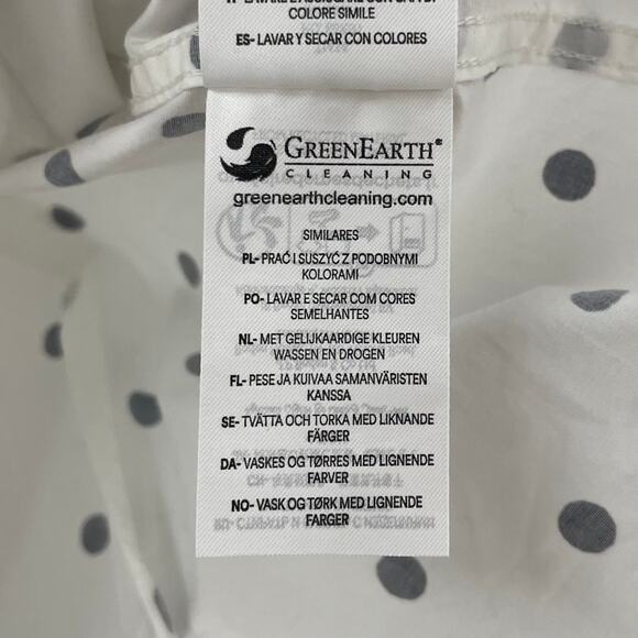 Boden Saskia Stretch Cotton Shirt Ivory Spaced Polka Dot Navy Blue 8 - Picture 8 of 9